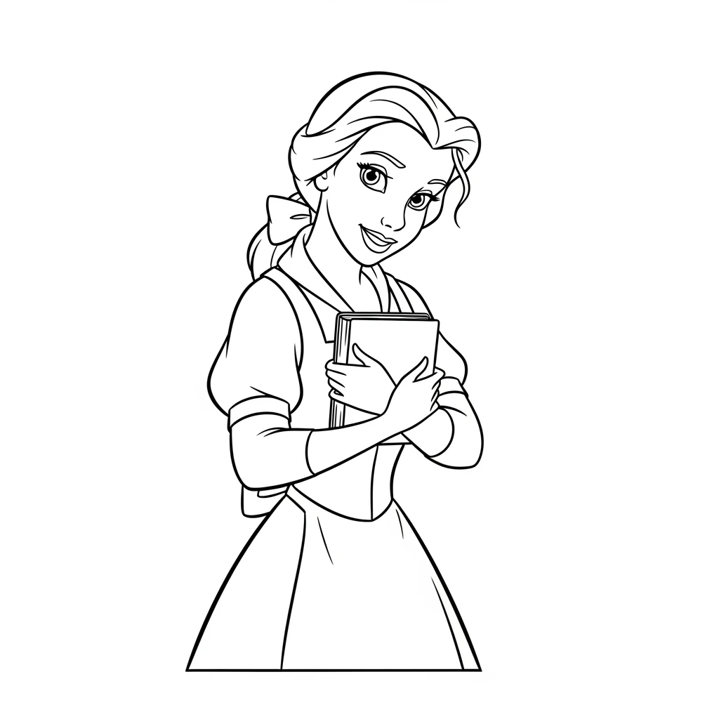 Desenhos de a bela e a fera para imprimir e colorir