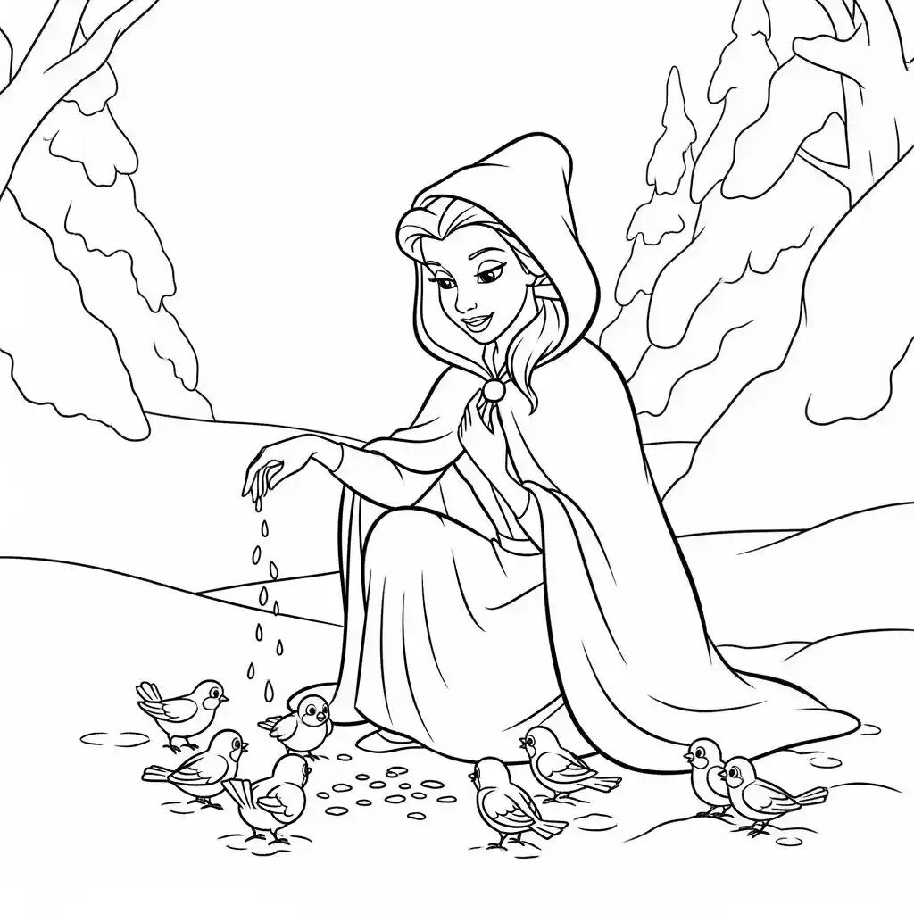 Desenhos de a bela e a fera para imprimir e colorir