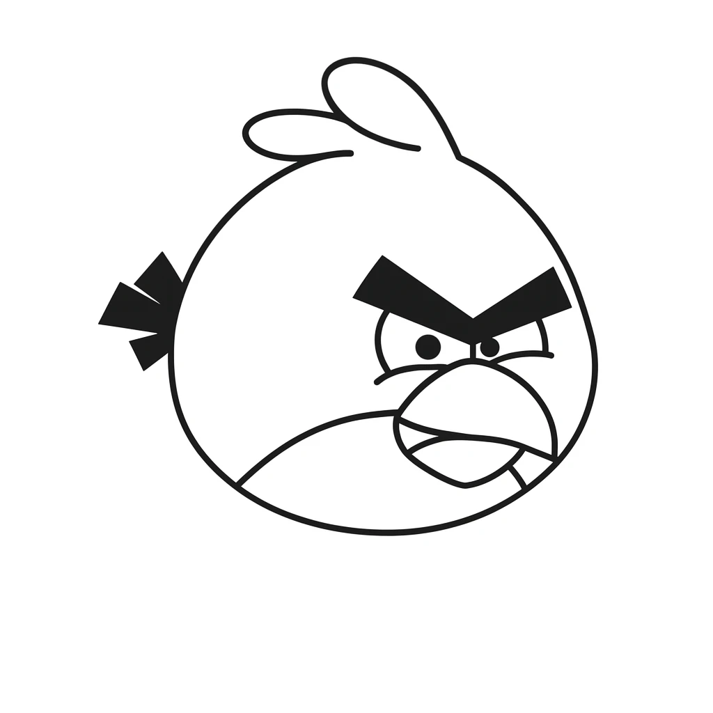 desenho de Angry Birds para colorir