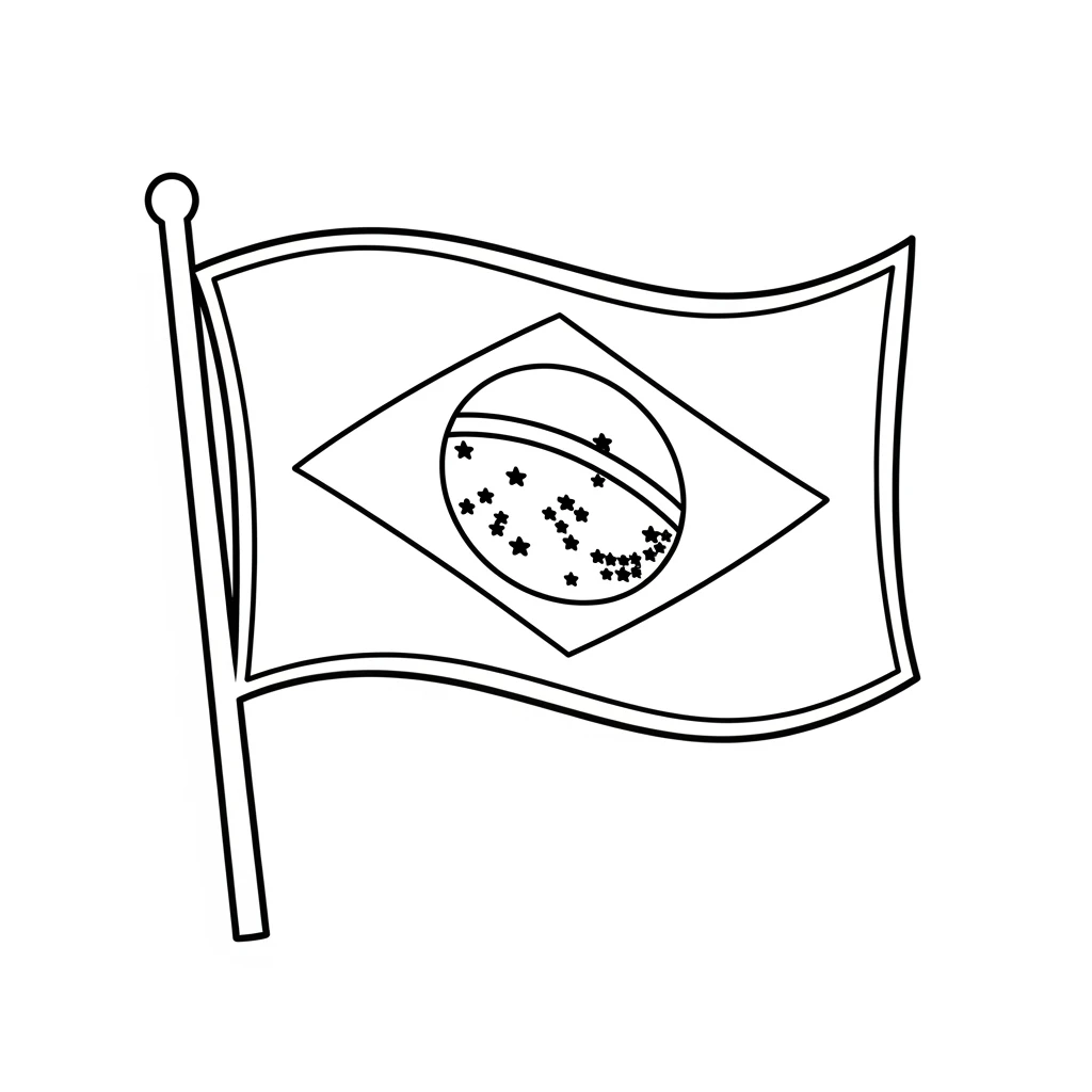 bandeira do Brasil para colorir