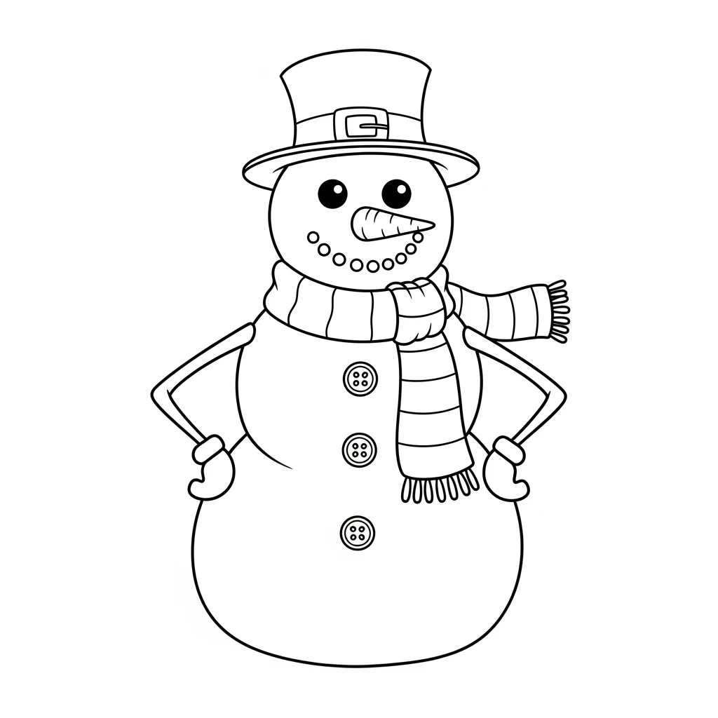 desenho de boneco de neve para colorir
