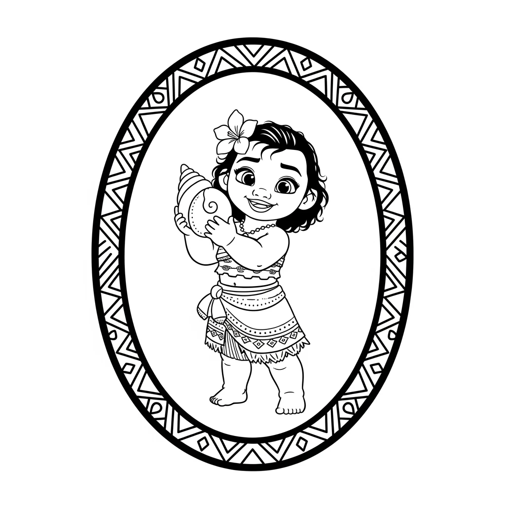Desenho da Moana para colorir – Imprimir grátis