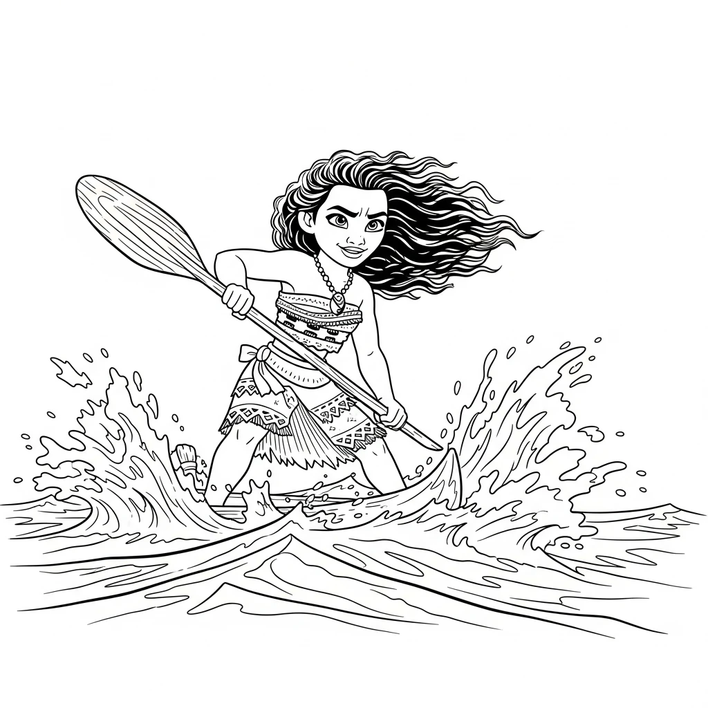 Desenho da Moana para colorir – Imprimir grátis