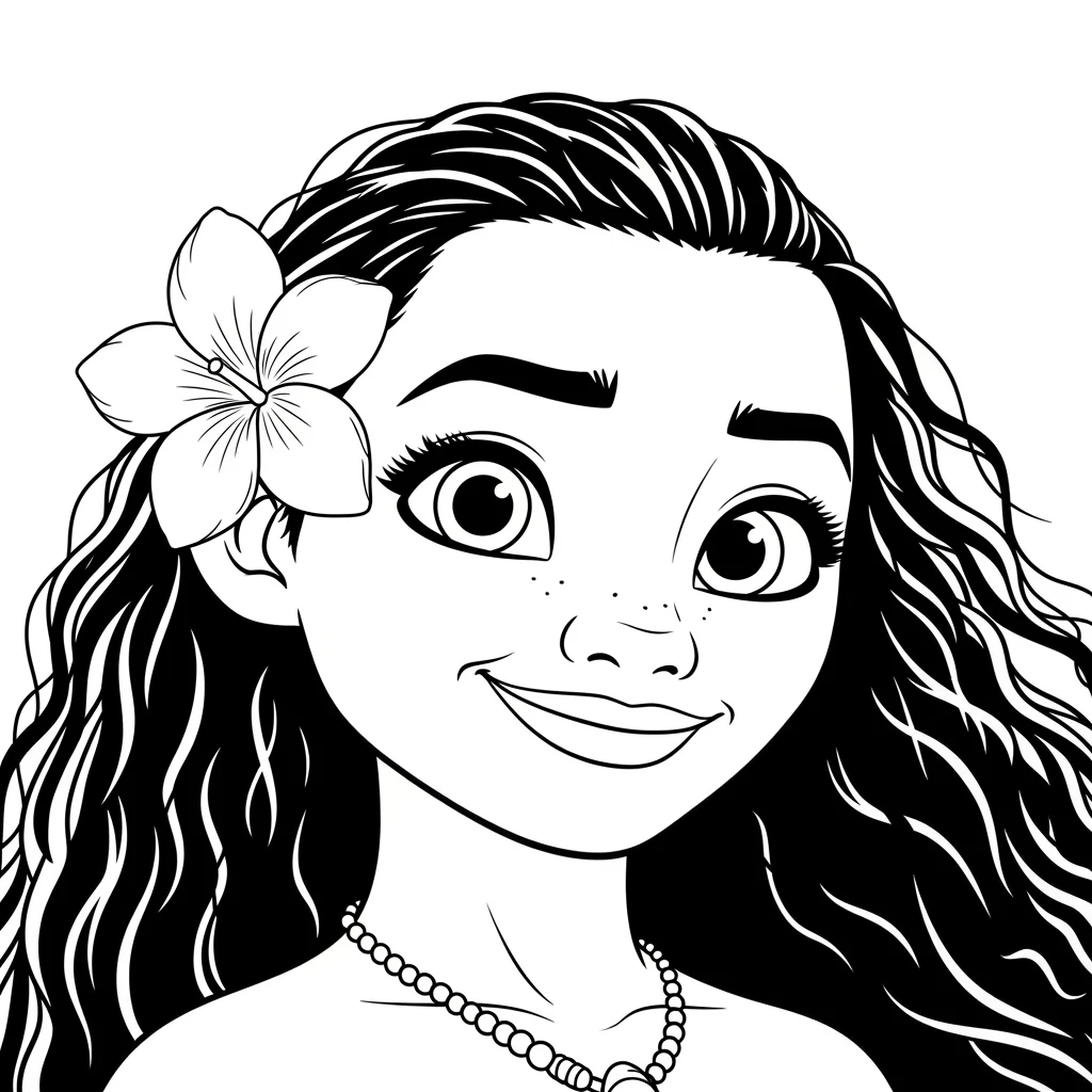 Desenho da Moana para colorir – Imprimir grátis