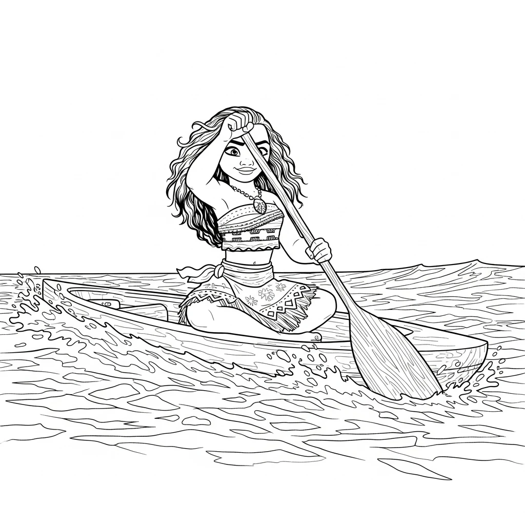 Desenho da Moana para colorir – Imprimir grátis