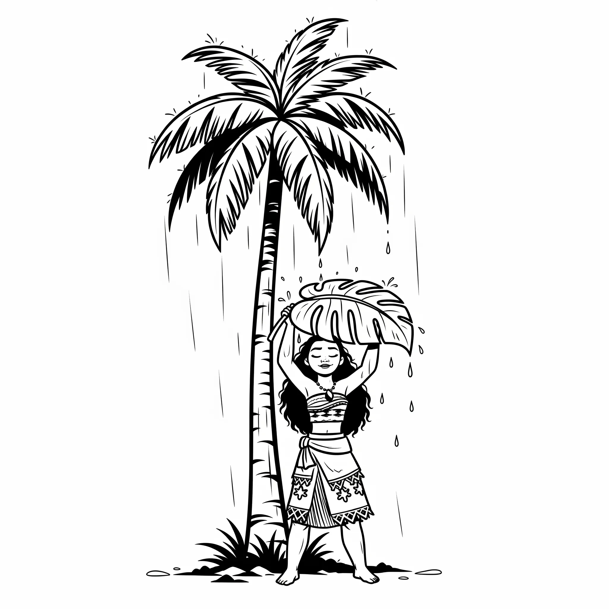Desenho da Moana para colorir – Imprimir grátis