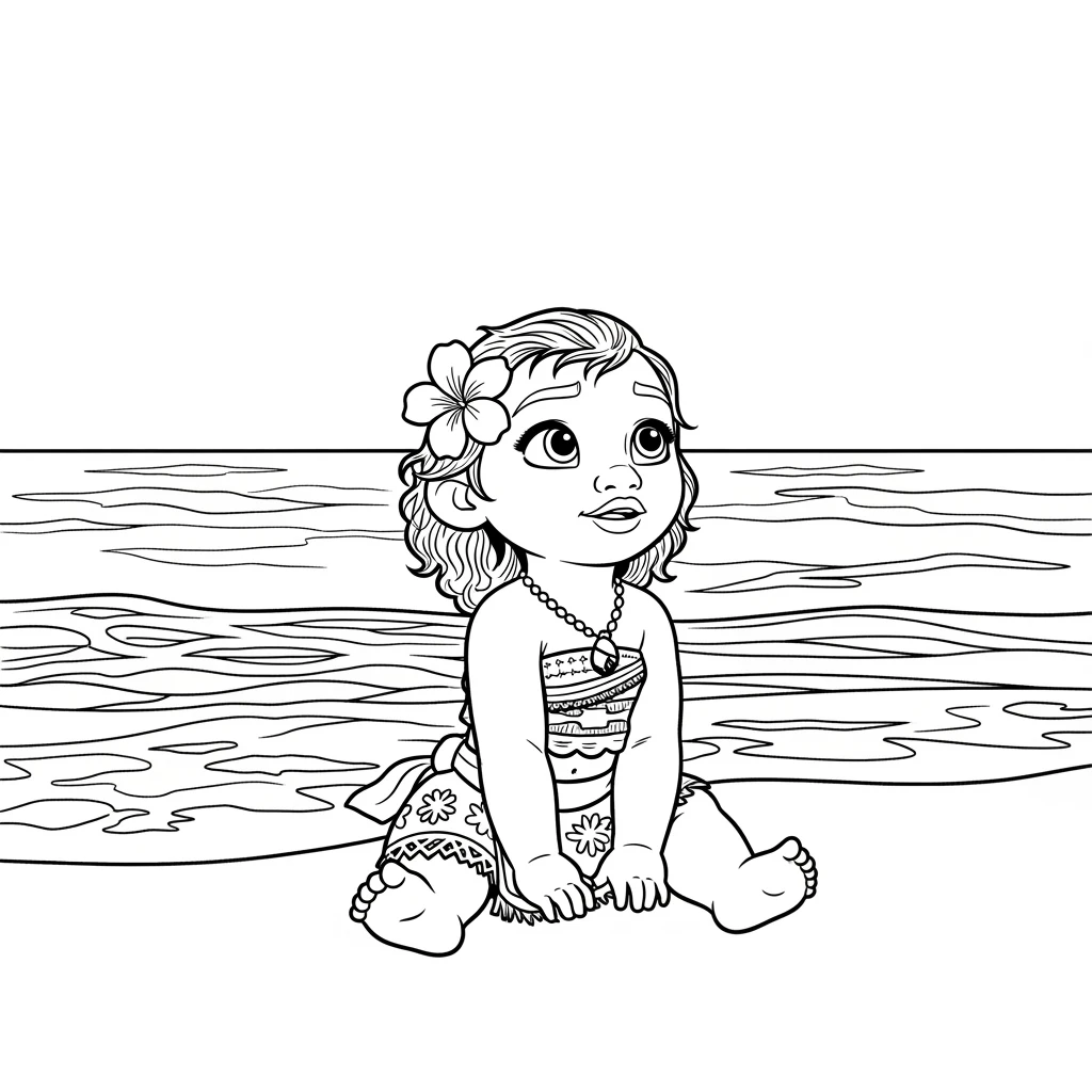 Desenho da Moana para colorir – Imprimir grátis