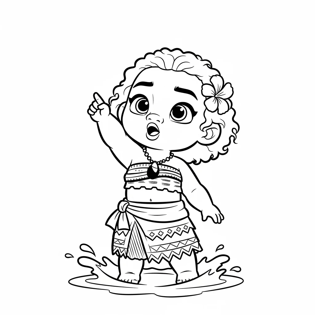 Desenho da Moana para colorir – Imprimir grátis