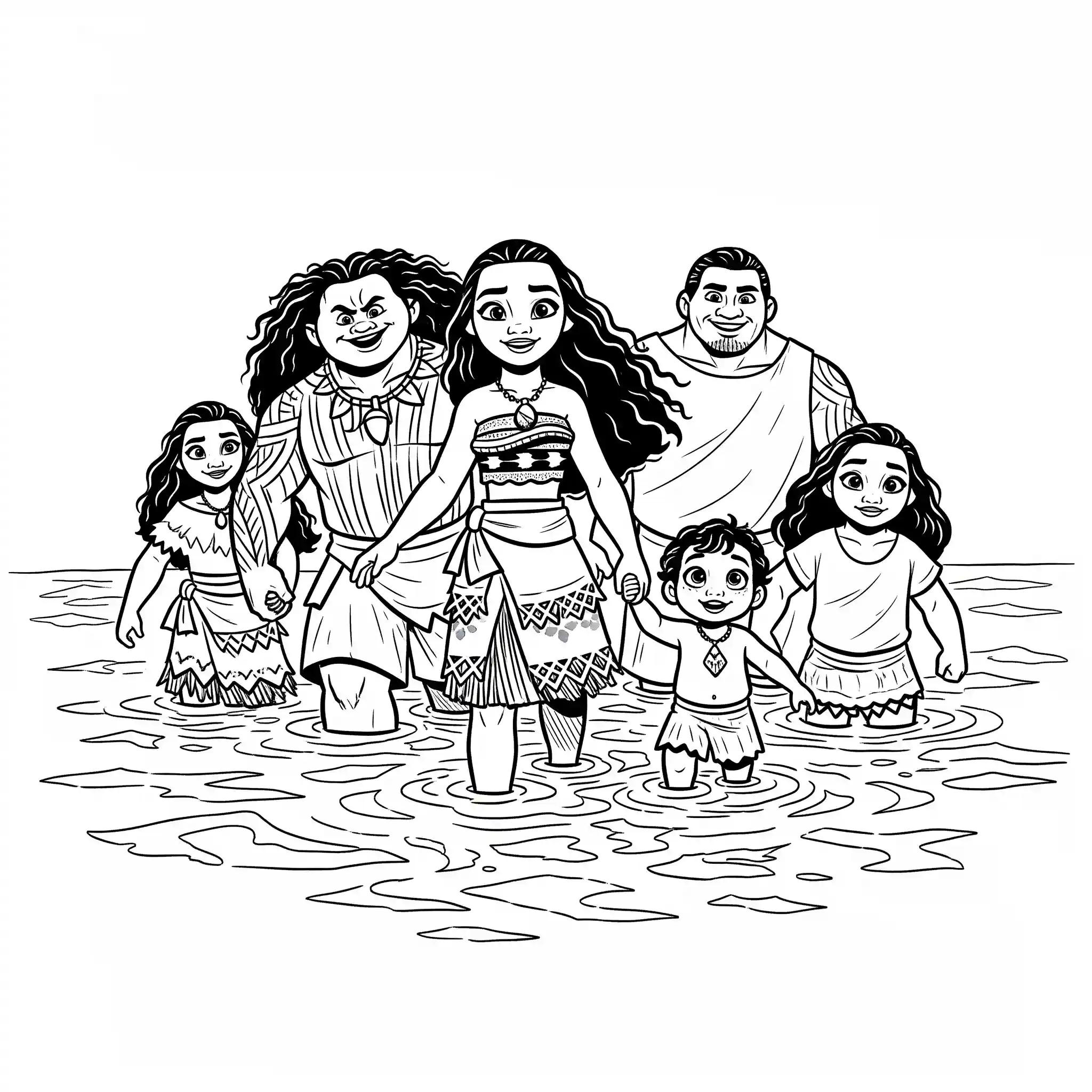Desenho da Moana para colorir – Imprimir grátis