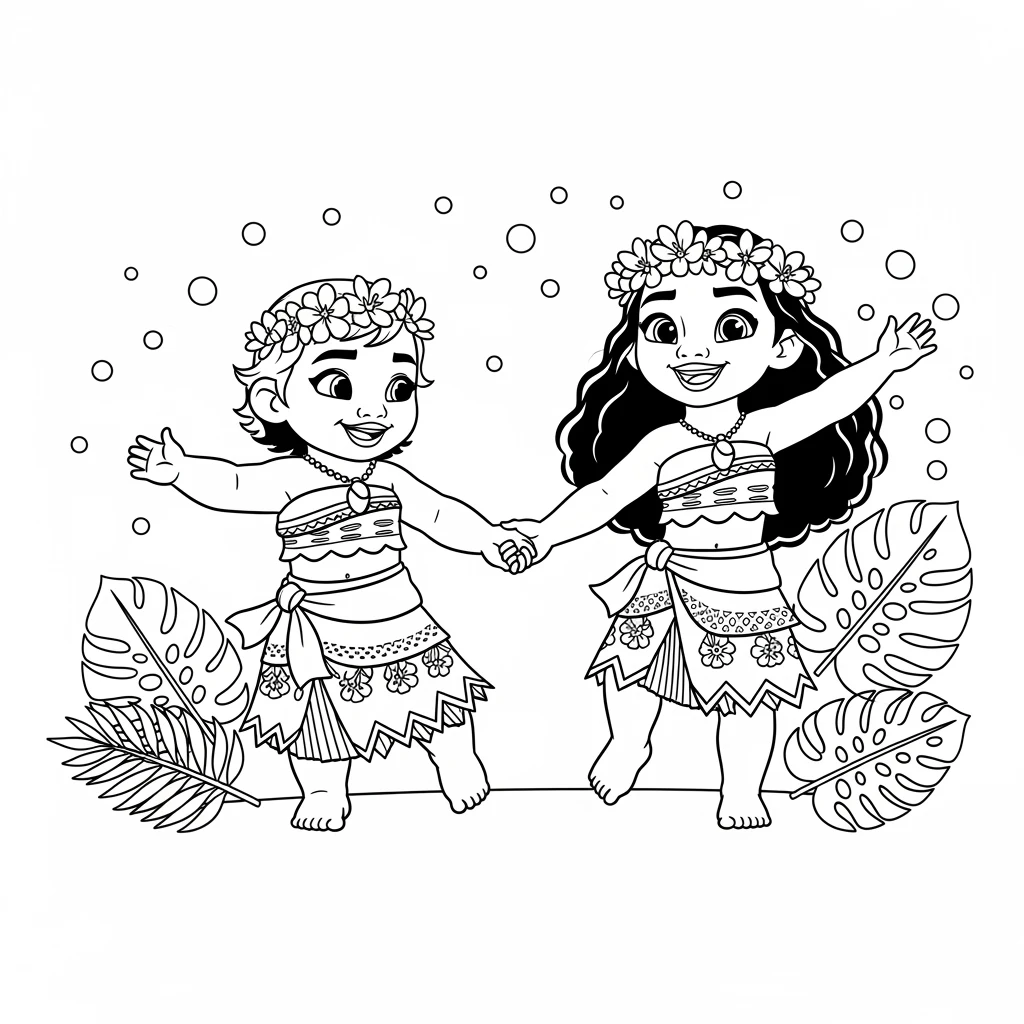 Desenho da Moana para colorir – Imprimir grátis