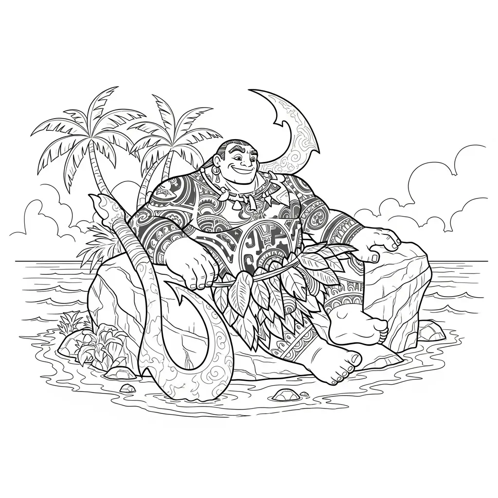 Desenho da Moana para colorir – Imprimir grátis