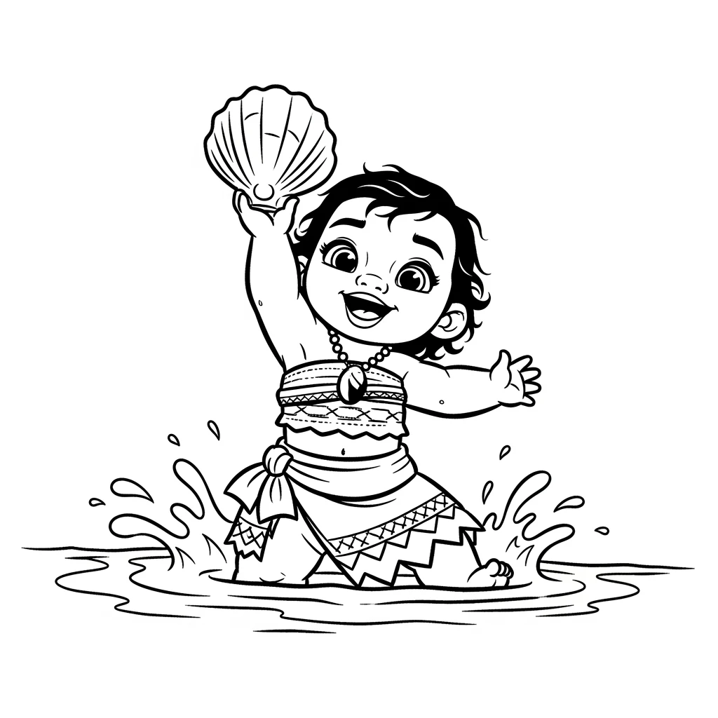 Desenho da Moana para colorir – Imprimir grátis