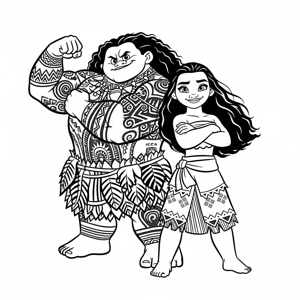 Desenho da Moana para colorir – Imprimir grátis