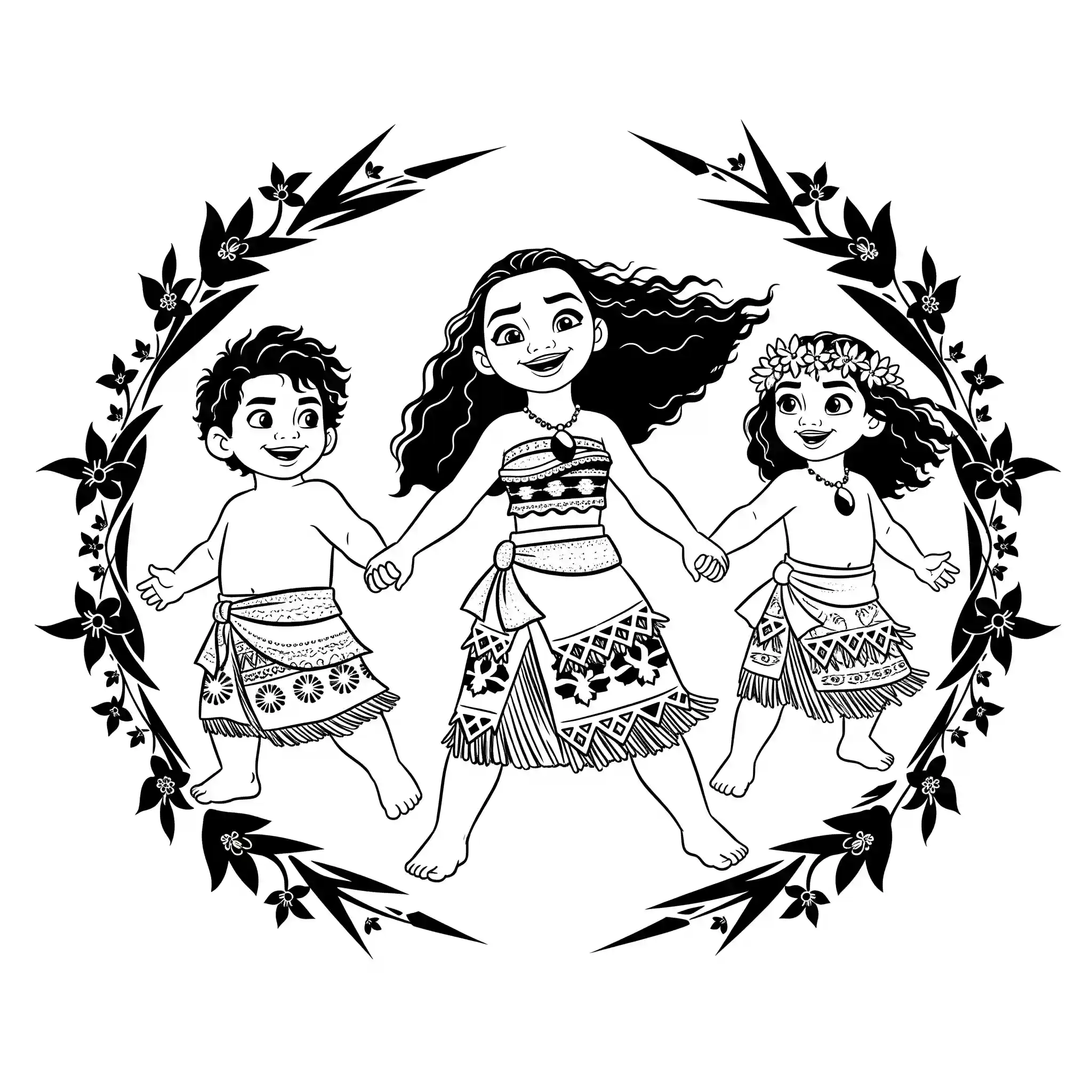 Desenho da Moana para colorir – Imprimir grátis