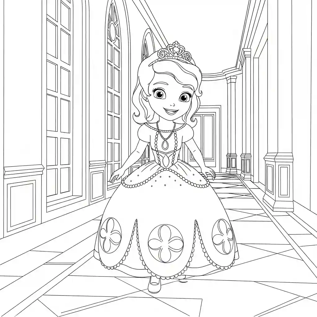 desenho da princesa sofia para colorir