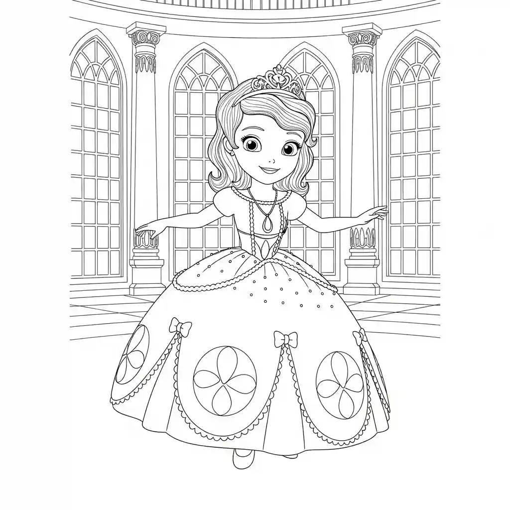 desenho da princesa sofia para colorir