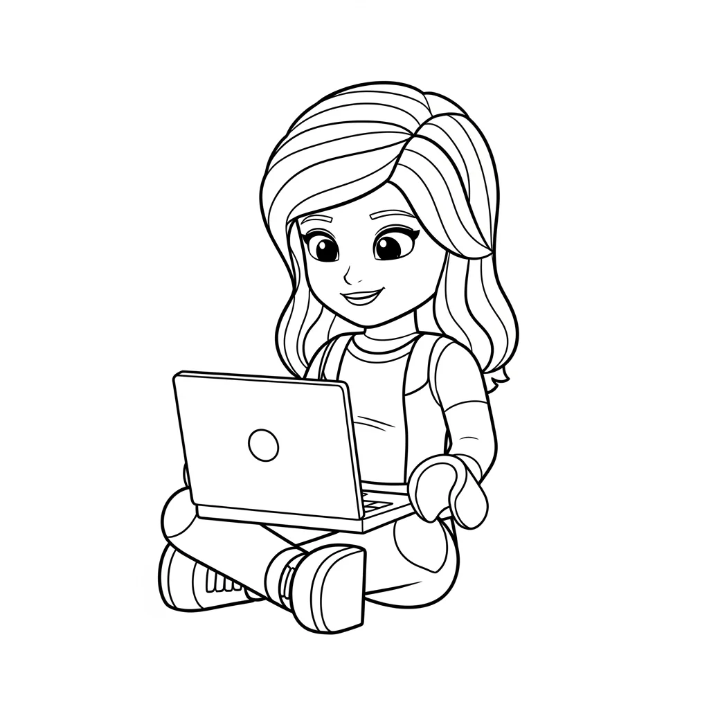 desenho de Amigos Lego para colorir