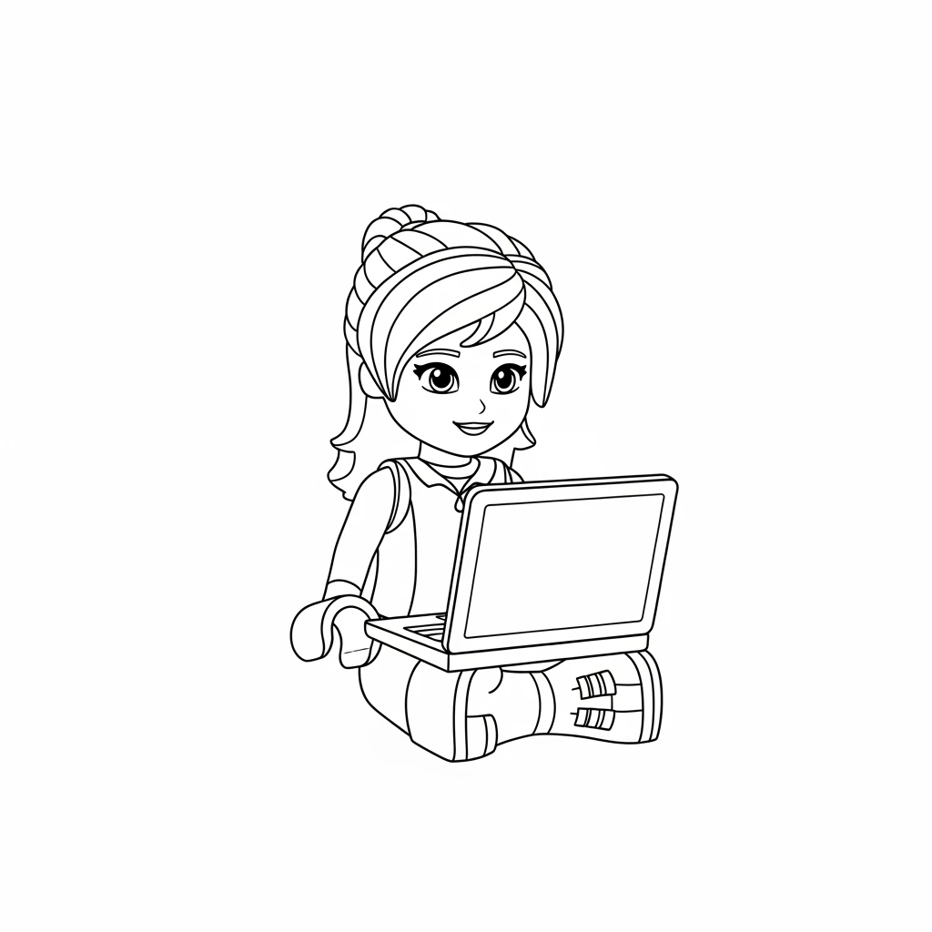 desenho de Amigos Lego para colorir