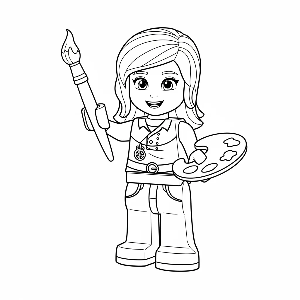 desenho de Amigos Lego para colorir