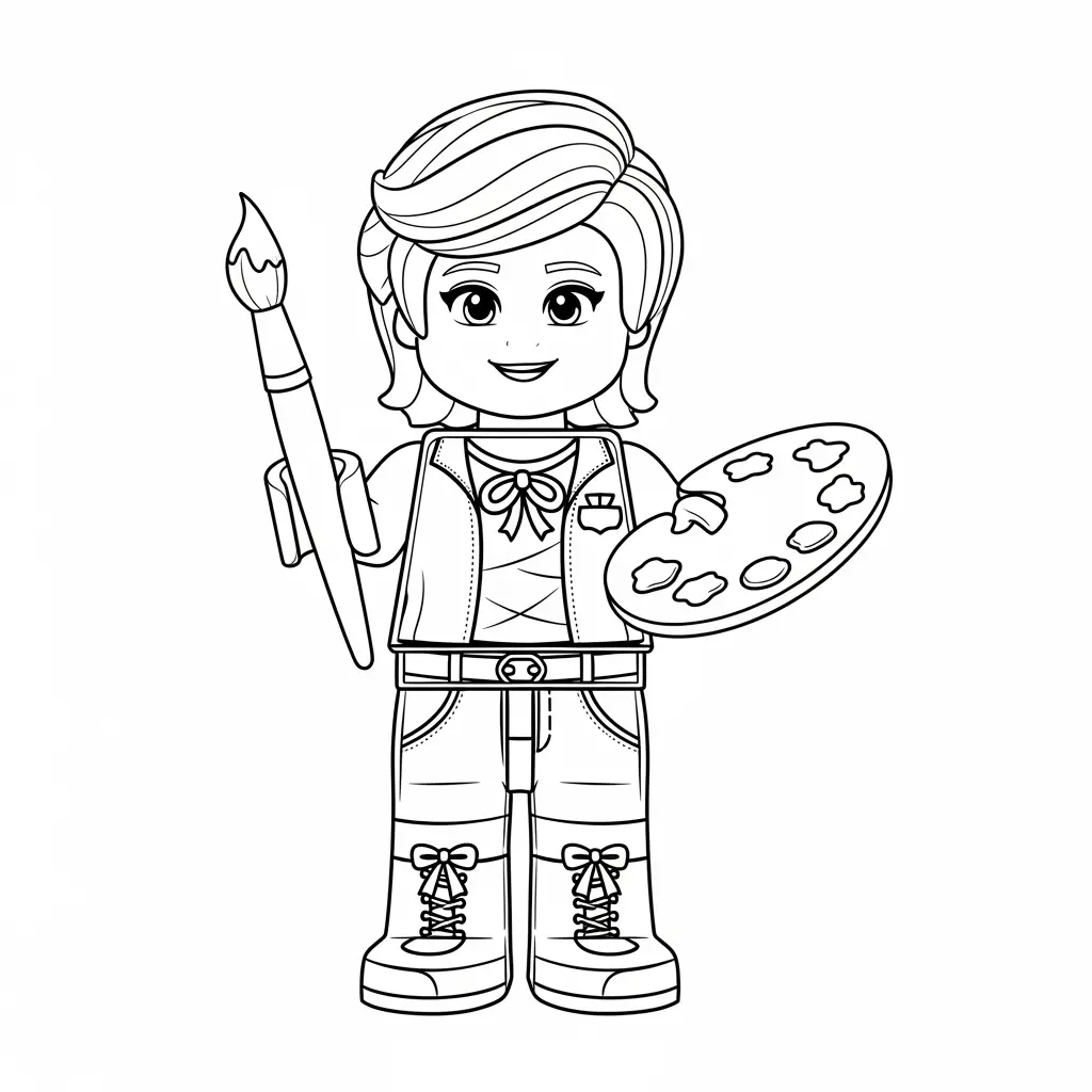 desenho de Amigos Lego para colorir