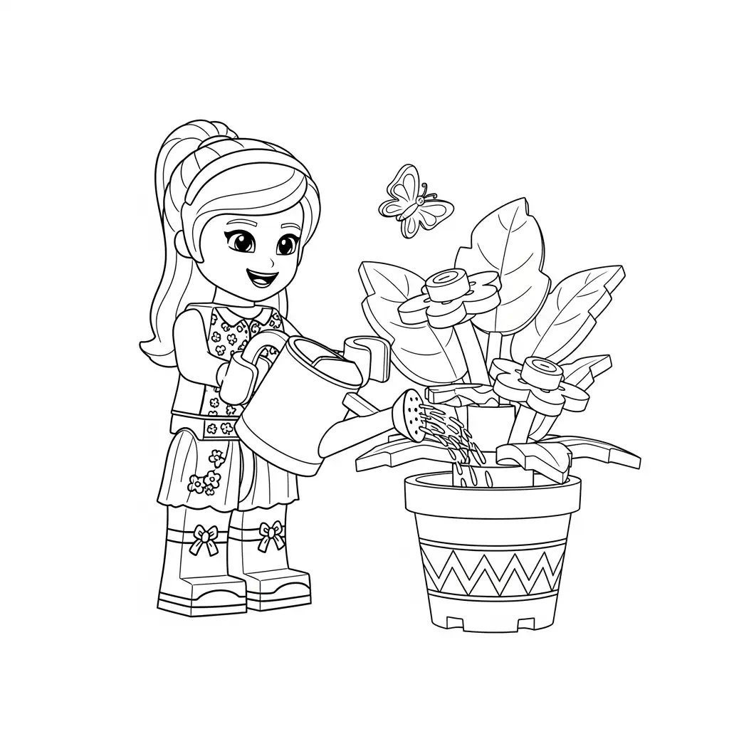 desenho de Amigos Lego para colorir