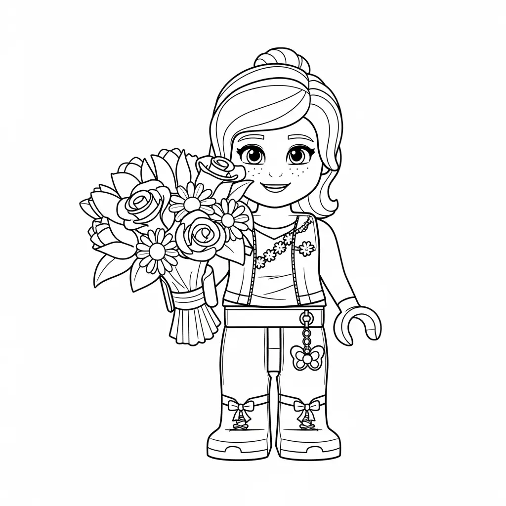 desenho de Amigos Lego para colorir