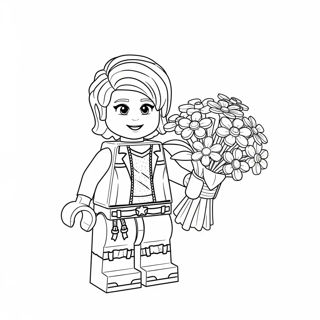desenho de Amigos Lego para colorir