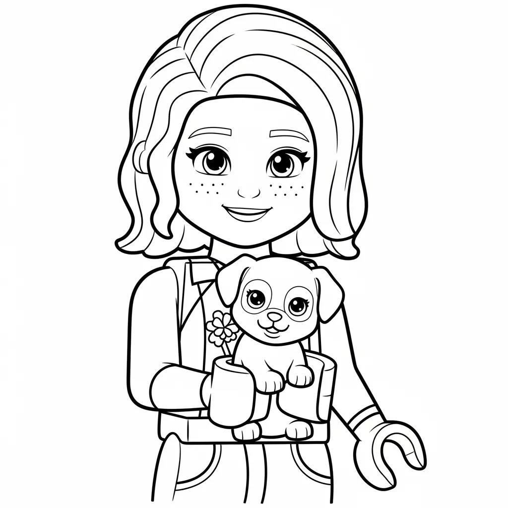 desenho de Amigos Lego para colorir