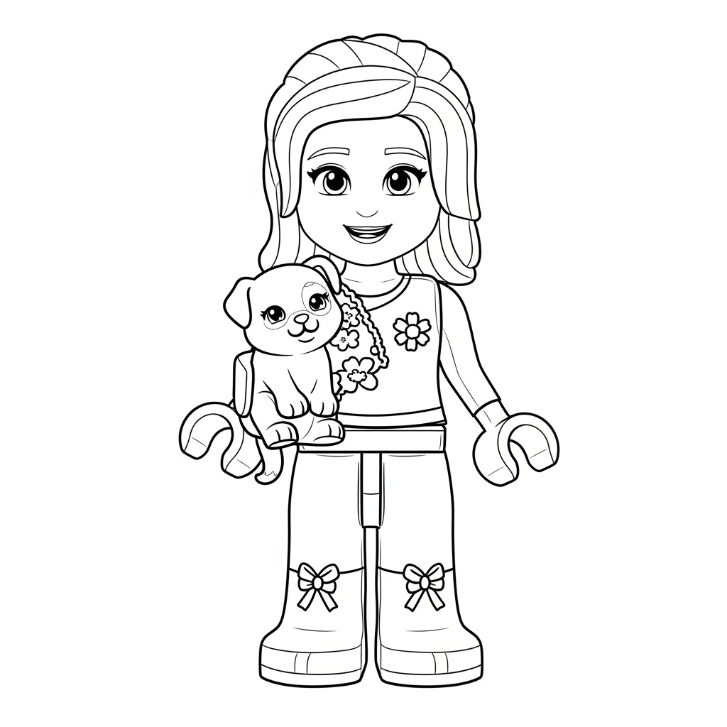 desenho de Amigos Lego para colorir