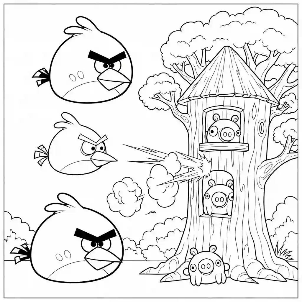desenho de Angry Birds