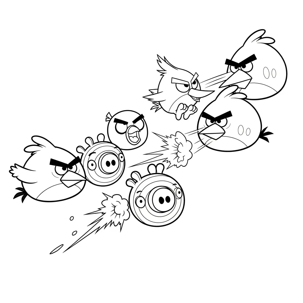 desenho de Angry Birds
