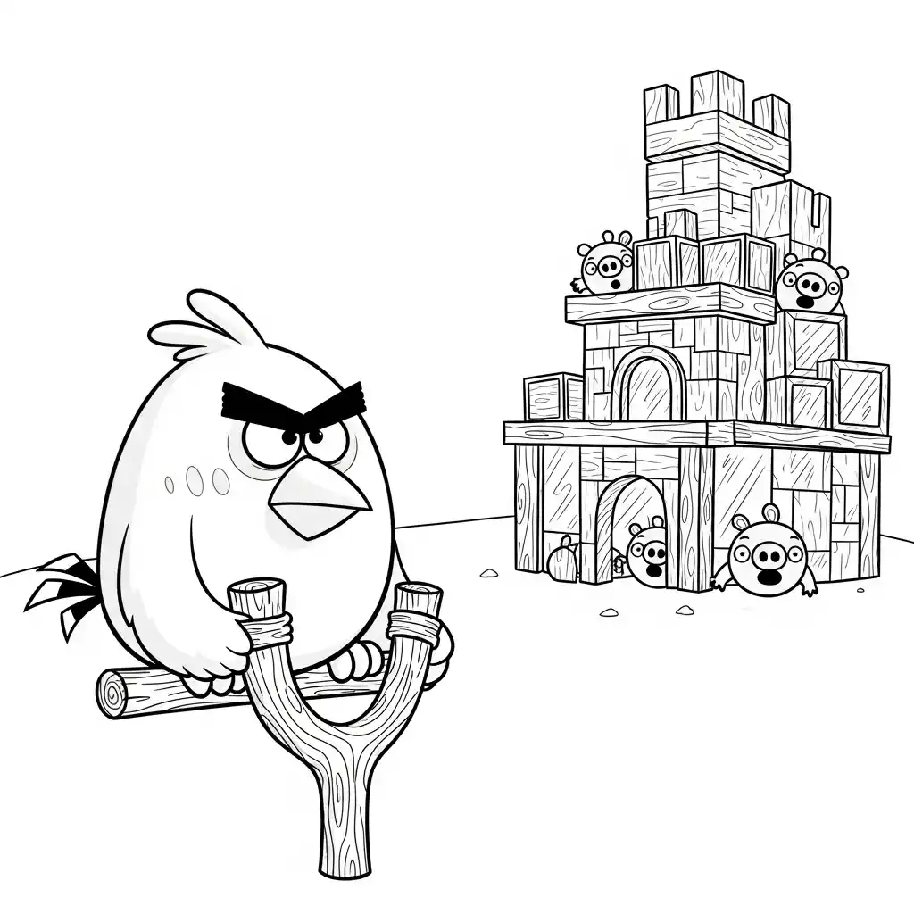 desenho de Angry Birds