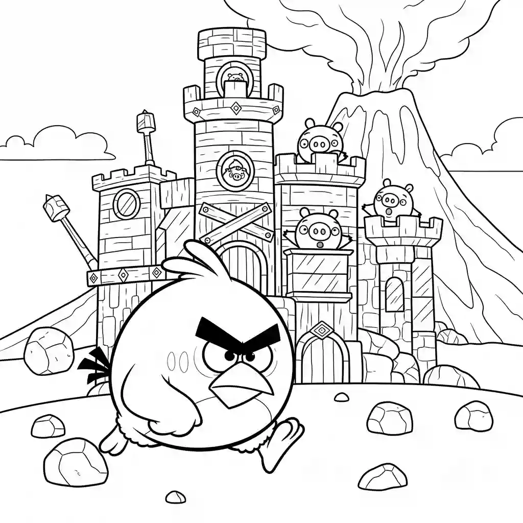 desenho de Angry Birds