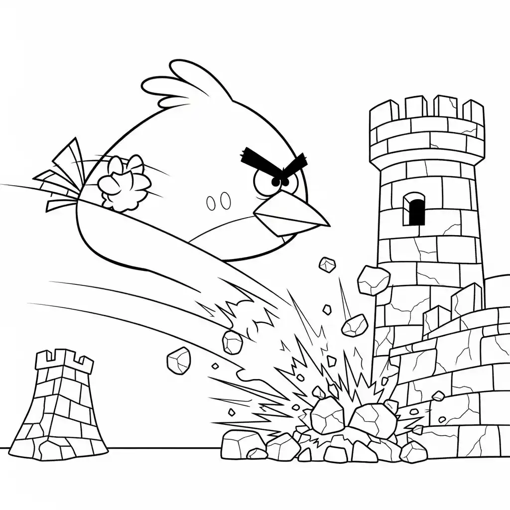 desenho de Angry Birds