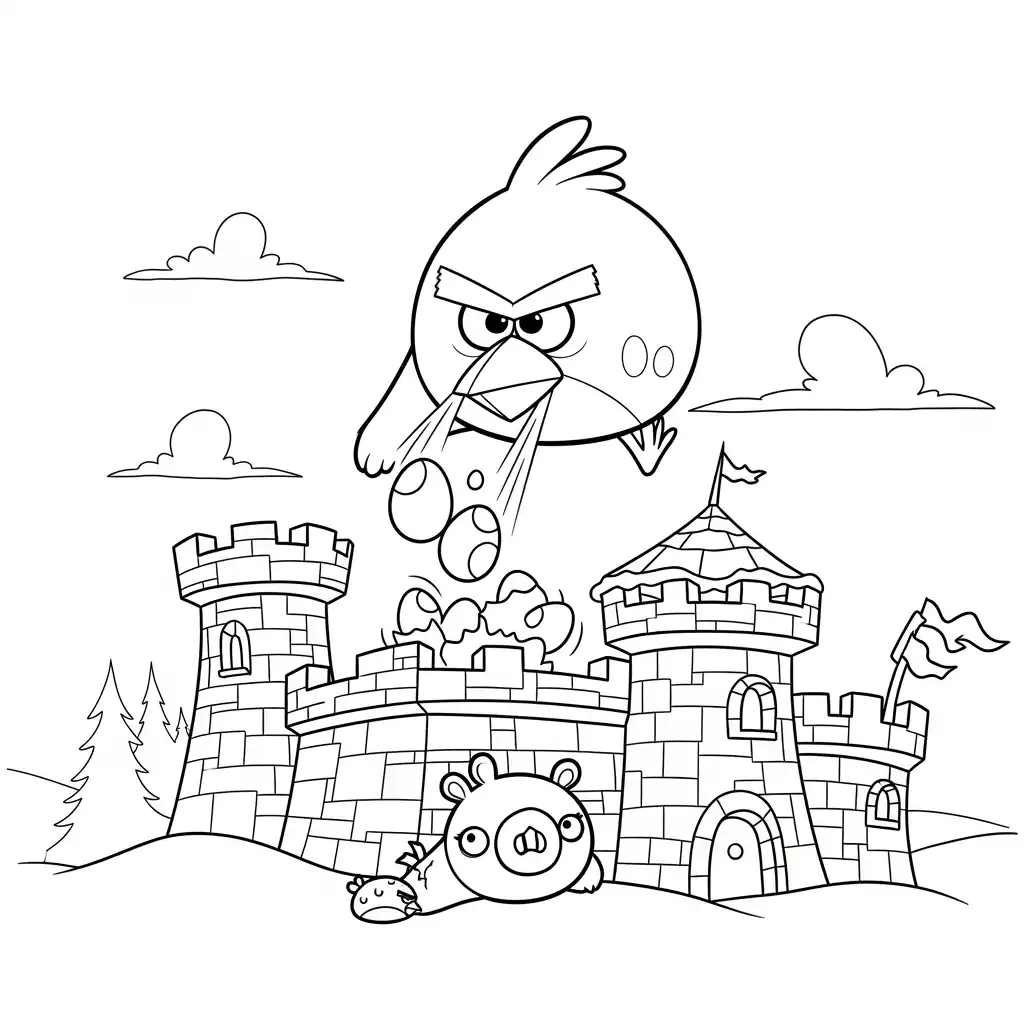 desenho de Angry Birds