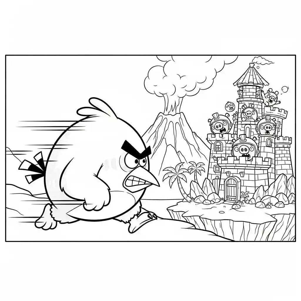 desenho de Angry Birds