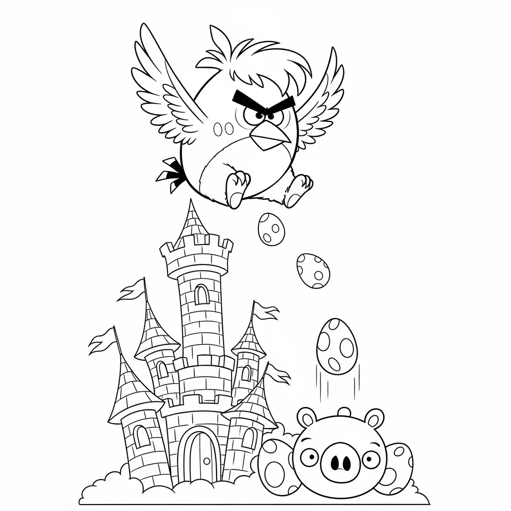 desenho de Angry Birds