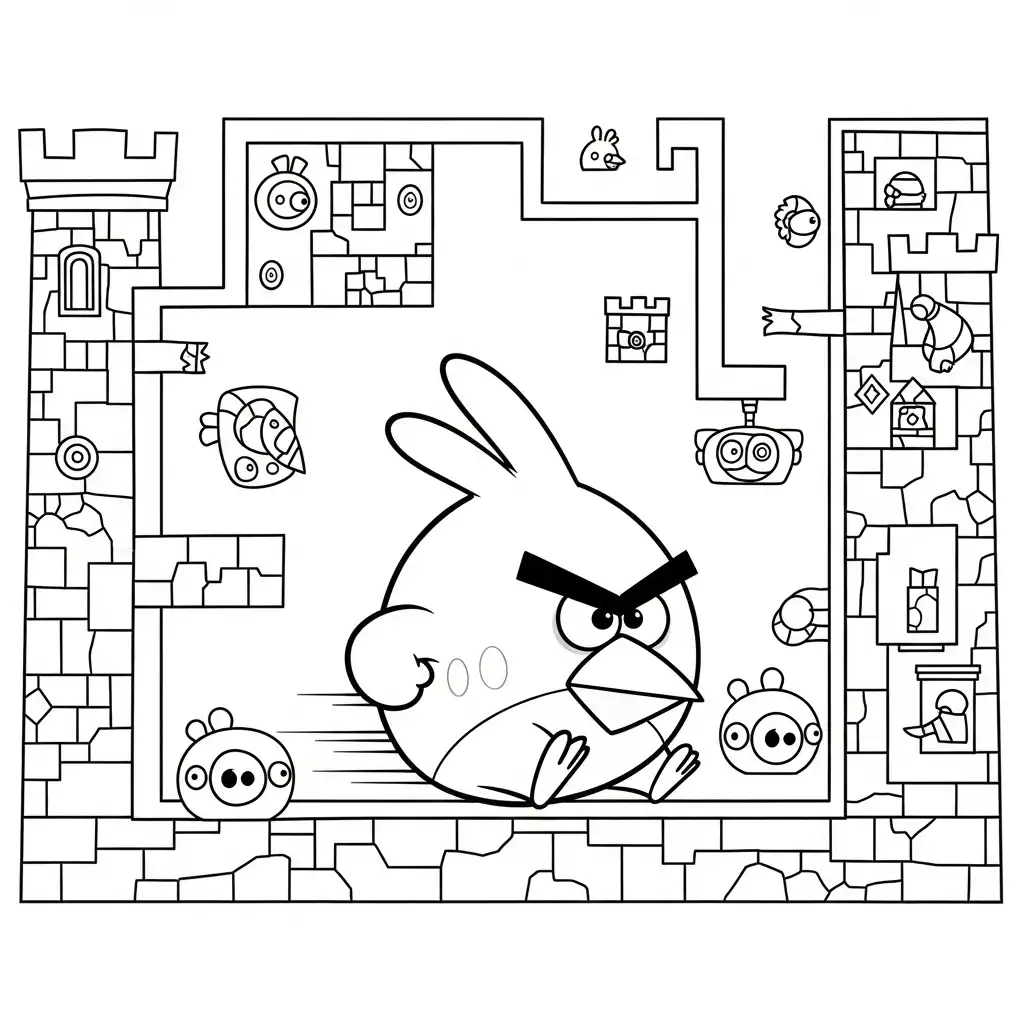 desenho de Angry Birds
