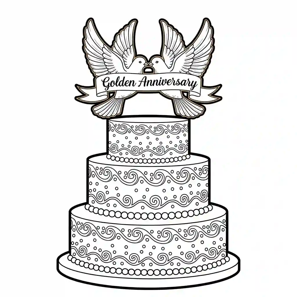 Desenho de Aniversário para Colorir e Imprimir