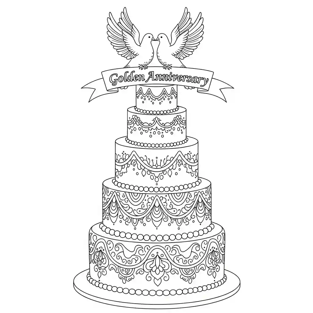 Desenho de Aniversário para Colorir e Imprimir