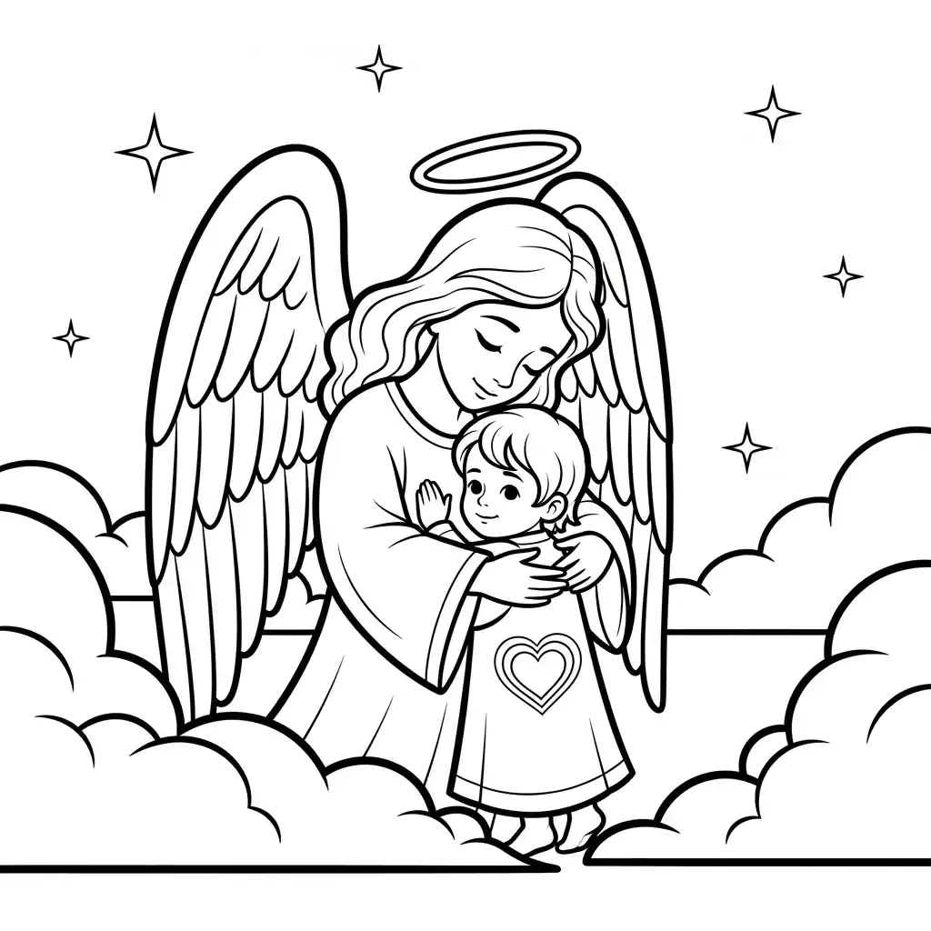 desenho de anjo para colorir