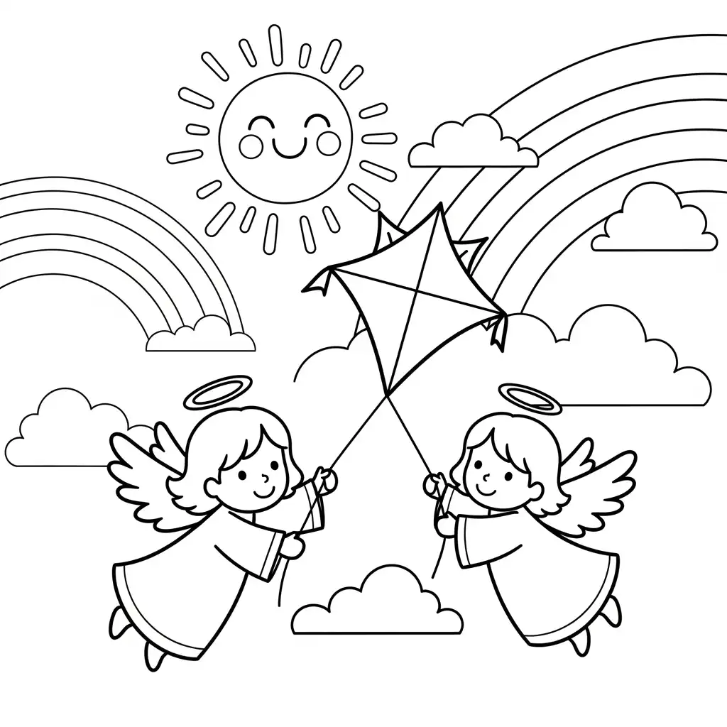desenho de anjo para colorir