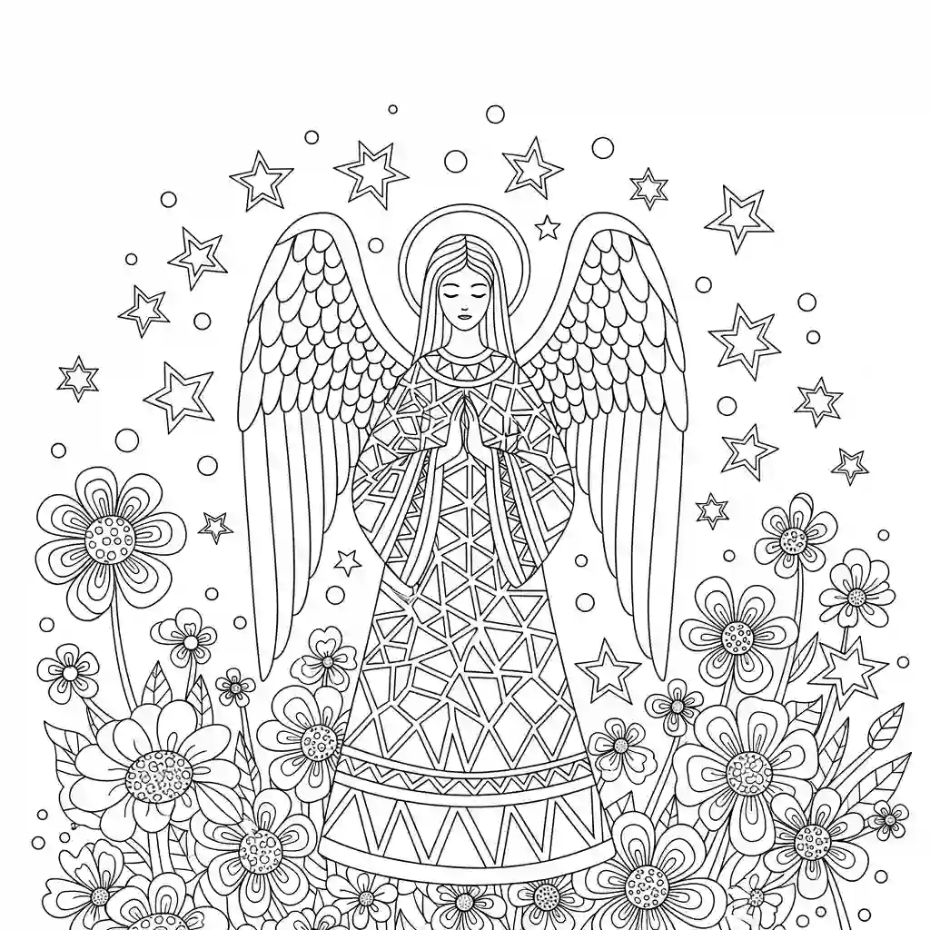desenho de anjo para colorir