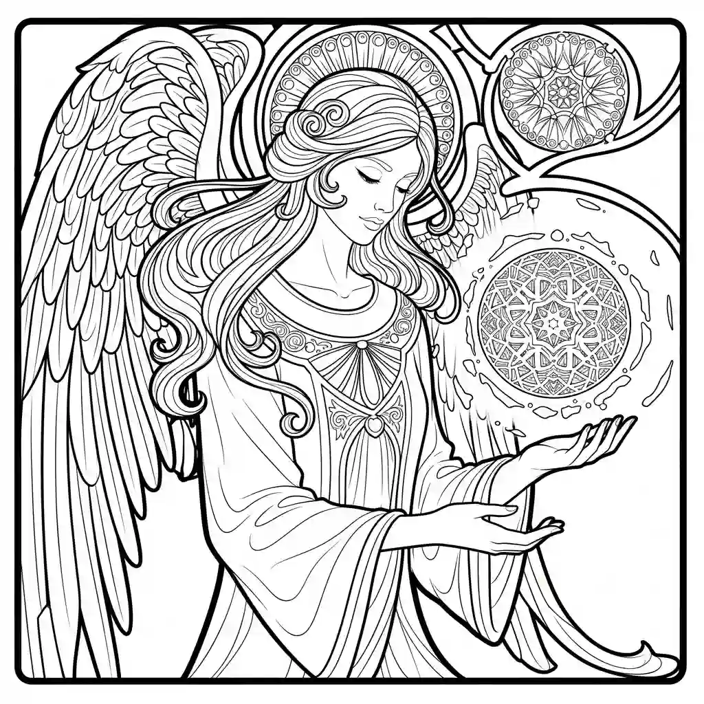 desenho de anjo para colorir