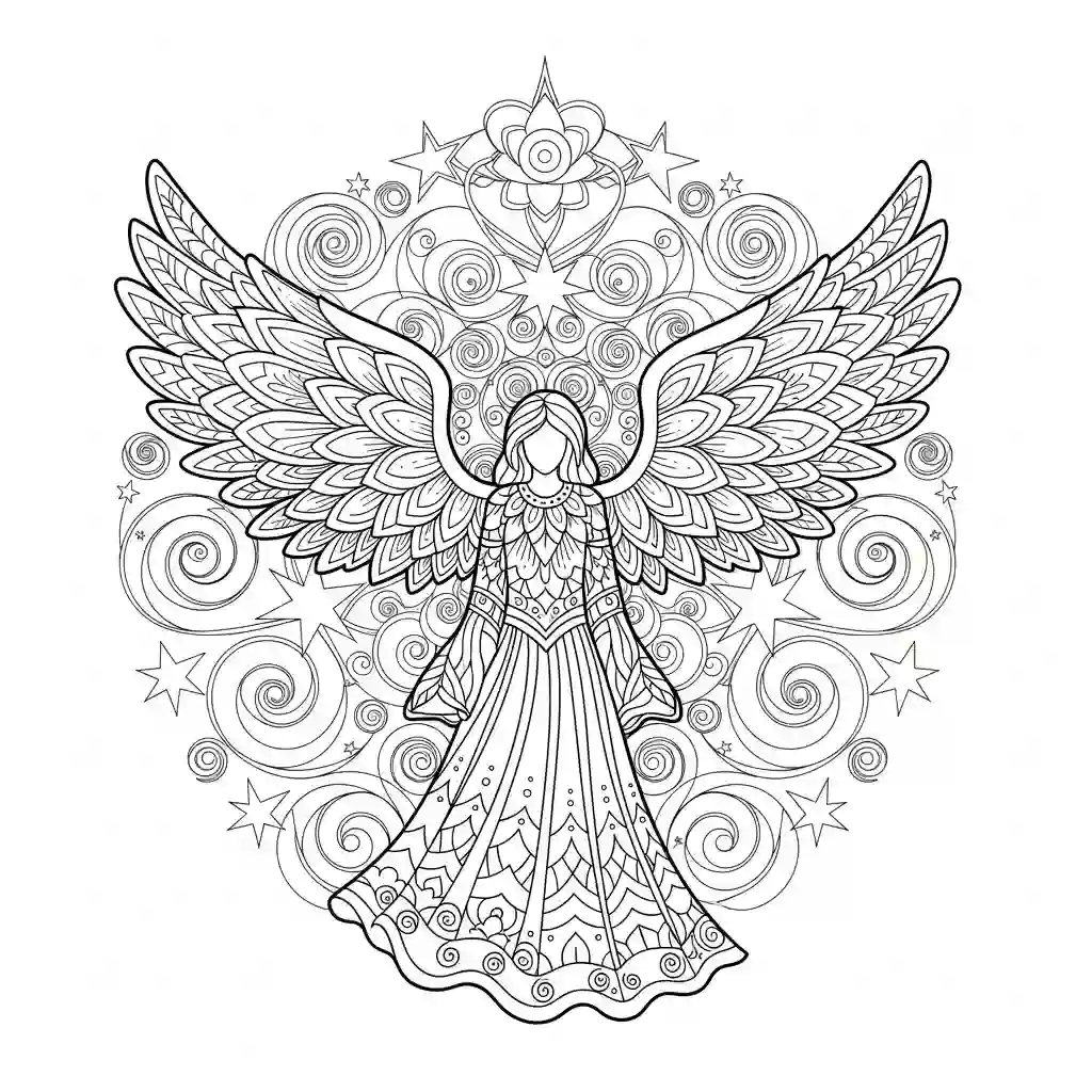 desenho de anjo para colorir