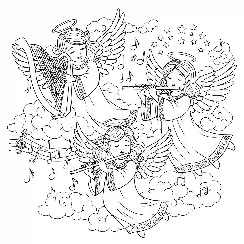 desenho de anjo para colorir