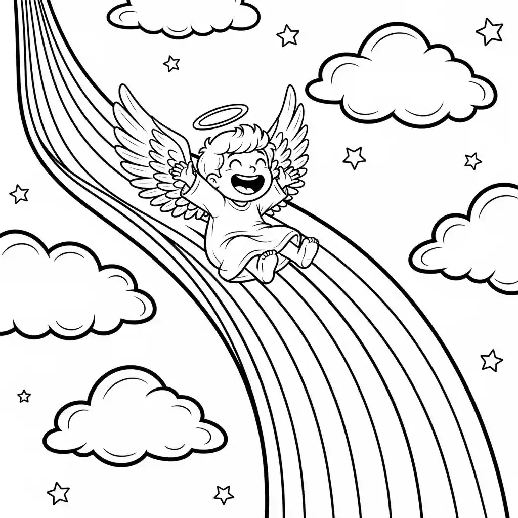 desenho de anjo para colorir