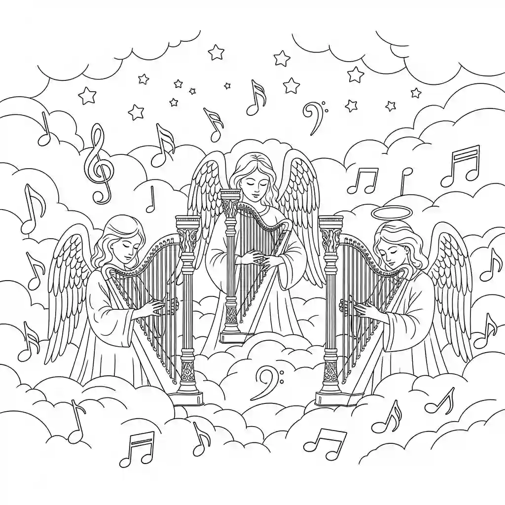 desenho de anjo para colorir