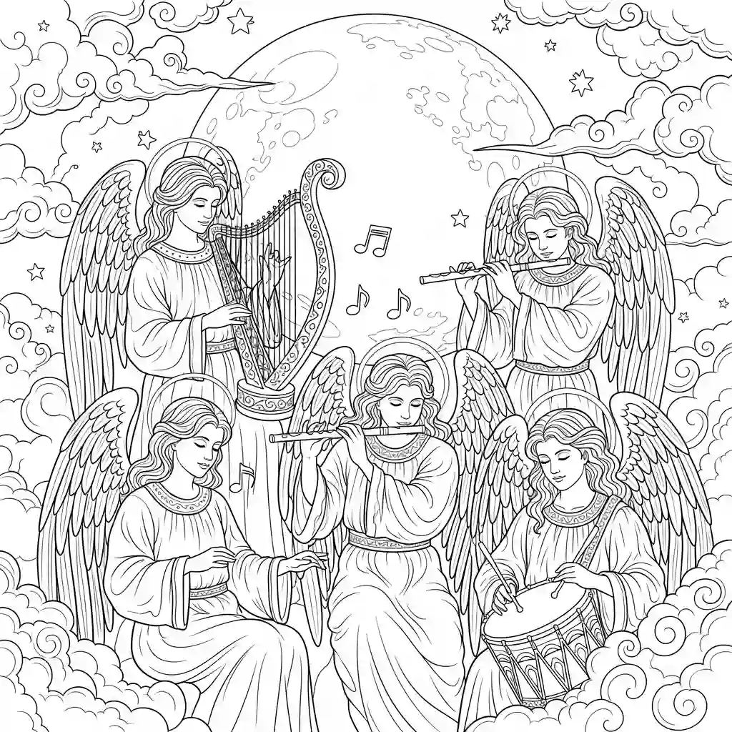 desenho de anjo para colorir