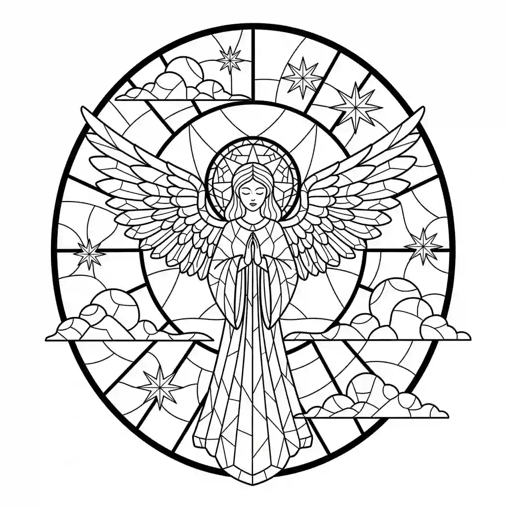 desenho de anjo para colorir